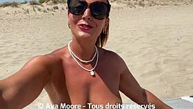 bukkake geant - sur une plage public je fais jouir 20 inconnus dans ma bouche et je me fais recouvrir de sperme