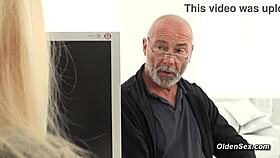 Horny Old Secretary Fucking Blonde Teen 18+ in Office Doggy Style 😈