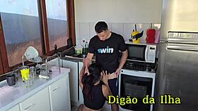 fucking the maid in kitchen hidden