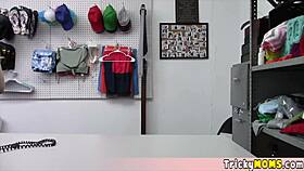 Blonde Milf With Huge Tits Caught Shoplifting And Now She Must Offer Her Mature Pussy