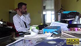 Handcuffed milf submissive throated for cum