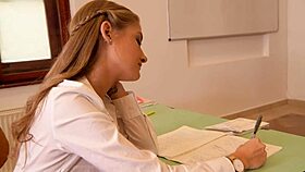 European college student tiffany tatum in quickie promotional video with tattoo