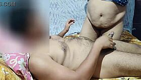 married desi couple in homemade wedding celebration