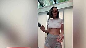 Busty French Babe Eve Sweet Engages in Hairdresser Roleplay Titty Games