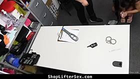 Jewelry thief arrested and brought to backroom for recovery - shopliftersex