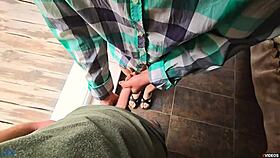 Stepsister Helps Stepbrother Quickly Cum In Her Panties