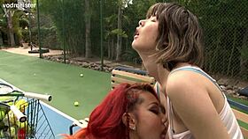 Two Sexy Tattooed Girls Swap Tennis For Taboo Lesbian Pussy Licking