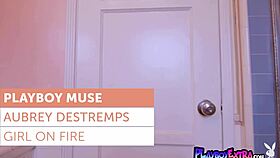 skinny all natural blonde teen 18+ aubrey destremps posing naked in her bed