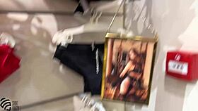 Milf masturbates in changing room