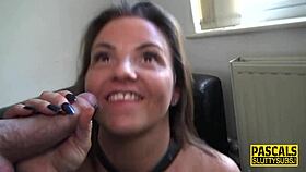 Handcuffed milf submissive throated for cum