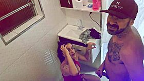 a stranger entered the women's bathroom at the disco and ended up fucking the married woman