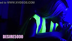 Black Light Blowjob While Working On The Clock At The Ship Yard