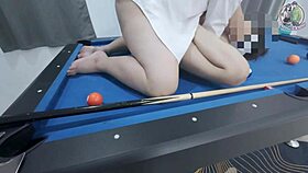 Thai Girl Climbed Pool Table And Got Fucked Hard With Thai Moans