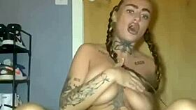 Is that horny Scottish slut fingering her tight little ass?