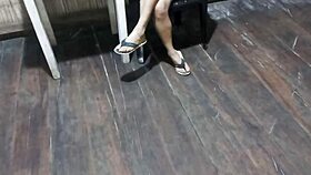 sexy mother-in-law touches herself in home video