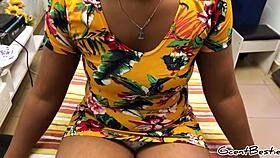 the thick black woman was getting her pussy massaged at home by her lover