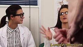 Cfnm fetish doctor babes humiliate patient in hospital uniform