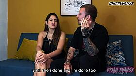 busty argentinian paula rojas in a steamy interview with brian evans, oh god!