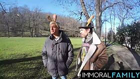 mia trejsi begs for double dicks in outdoor fun 😈