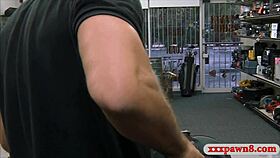 ebony babe sucks off and gets pounded by pawn keeper