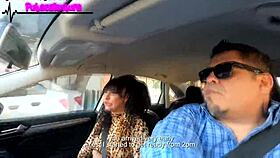 New girl arrives for her first time outdoor casting interview session