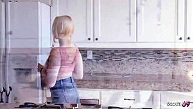 Big butt pigtails babysitter teen 18+ caught watching porn and get fucked by older husband while wife is away