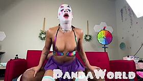 Clown Bald Ebony Cleo Panda Bj Bbc Riding