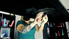 naughty nurse milks patient with gloves and toys in hospital