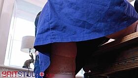 Hot british nurse gets spitroasted by two patients