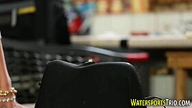 i'm a jizz slut pissing in heels