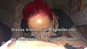 german party girl gets licked by strangers in the club