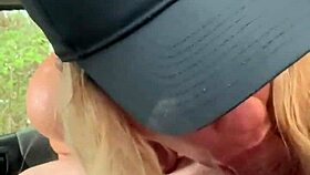 Hey, Check Out This Real Hooker Giving Head In The Car Backseat And Swallowing Cum