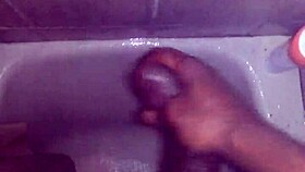 I'm Jerking My Big Black Cock In The Shower, Getting Ready To Cum! 💦