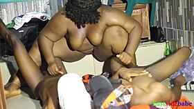 Watch us suck those big black cocks in this threesome blowjob