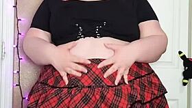 why is this hairy bbw not wearing panties under her skirt?