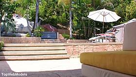 Neela Sky's petite Indian blowjob leads to huge cum facial