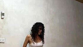 Intense Spy Cam Catches Colombian College Babe Undressing Wildly