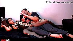 hey, morena in sexy lingerie with hot boyfriend