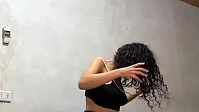 Intense Spy Cam Catches Colombian College Babe Undressing Wildly