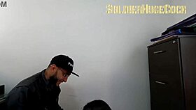 Sheila Ortega fucks in office before Spain trip