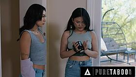 Pure taboo shocked lulu chu discovers bdsm sex tape from neighbors seth gamble & kimmy kimm