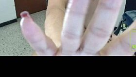 Big ass latina showing off her body with dildo