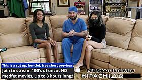 Solana, the freshman, experiences a mandatory hitachi orgasm backstage