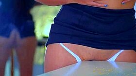 Asian Teen Fucks Table Corner for Intense Pussy Orgasm