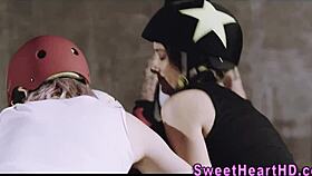 lesbian teen 18+s in locker room eat out each other with fingering and masturbation