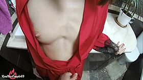 Want to see me seduce him in the bathroom? He fills my pussy with cum