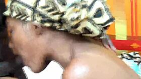 Village girl enjoys outdoor massage in garage