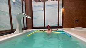 poolside hangout turns into creampie fun with tight pussy