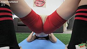 What's with that puffy pussy on the skinny babe and her perfect butt and hooters?