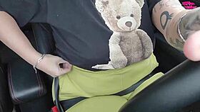 oh no, i'm drivin with my huge tit's out, but i think i forgotted to put on my bra or somethin